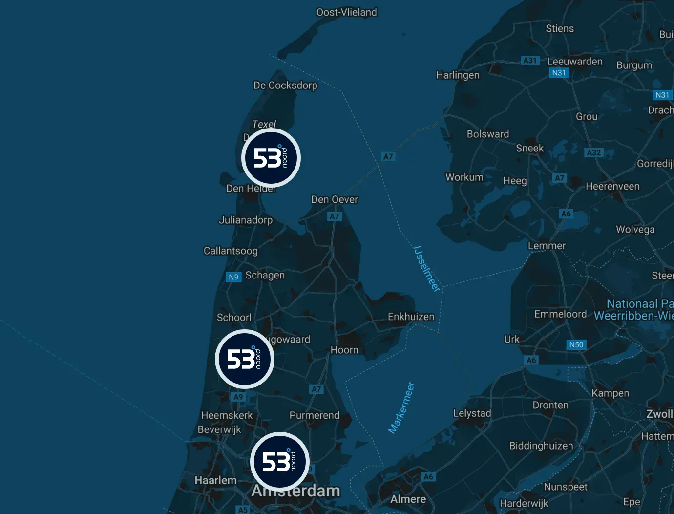 53 Graden Noord - Plattegrond